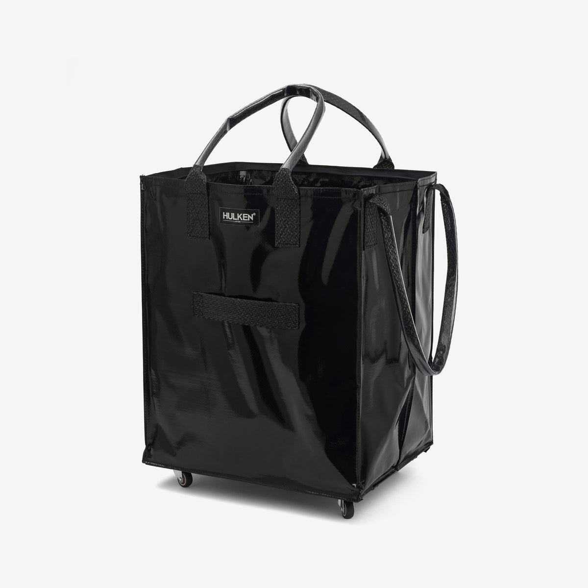 HULKEN Multipurpose Medium Bag On WHEELS. Cosmic Red, Medium, for Carrying Laundry or Grocery Shopping, Foldable, Eco-Friendly & Light